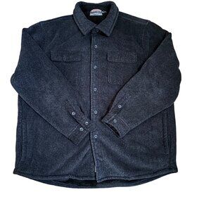 Rugged Elements Sherpa‎ Lined Fleece Shirt Jacket Charcoal Gray - Size XL